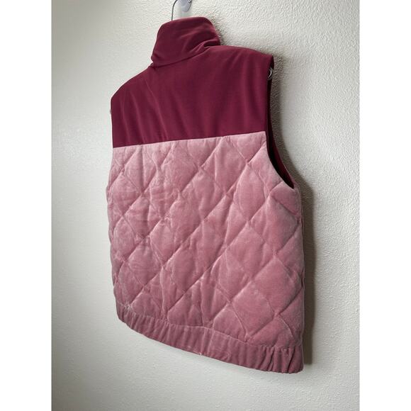 NWT Moncler Purple & Pink Mixed Media Sleeveless Velvet Short Vest L - Picture 6 of 15
